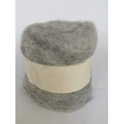 Gekaarde wol 25 gr grijs/zwart (2069)